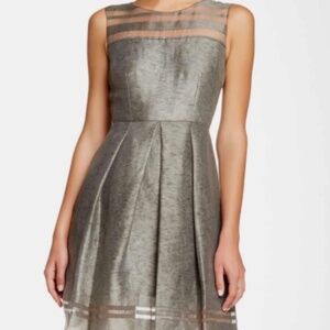 Elie Tahari Grey Daisy Linen Dress sz 4